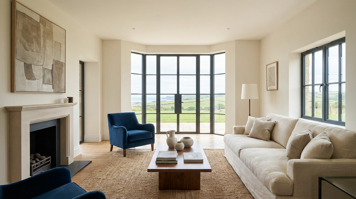 Beautifully decorated living room